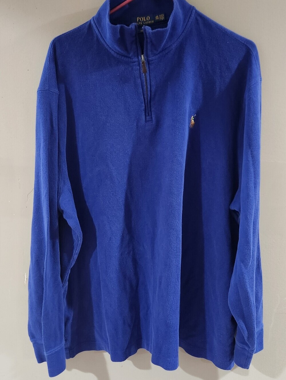 Polo Ralph Lauren 1/4 Zip Estate Rib Pullover Sweatshirt Adult Size XXL Preppy